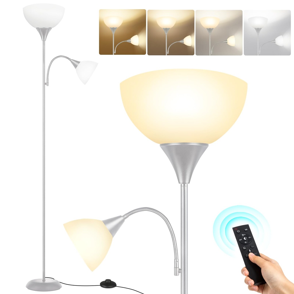 OUTON Floor Lamps for Living Room, Mother and Child Lamp with Remote Control