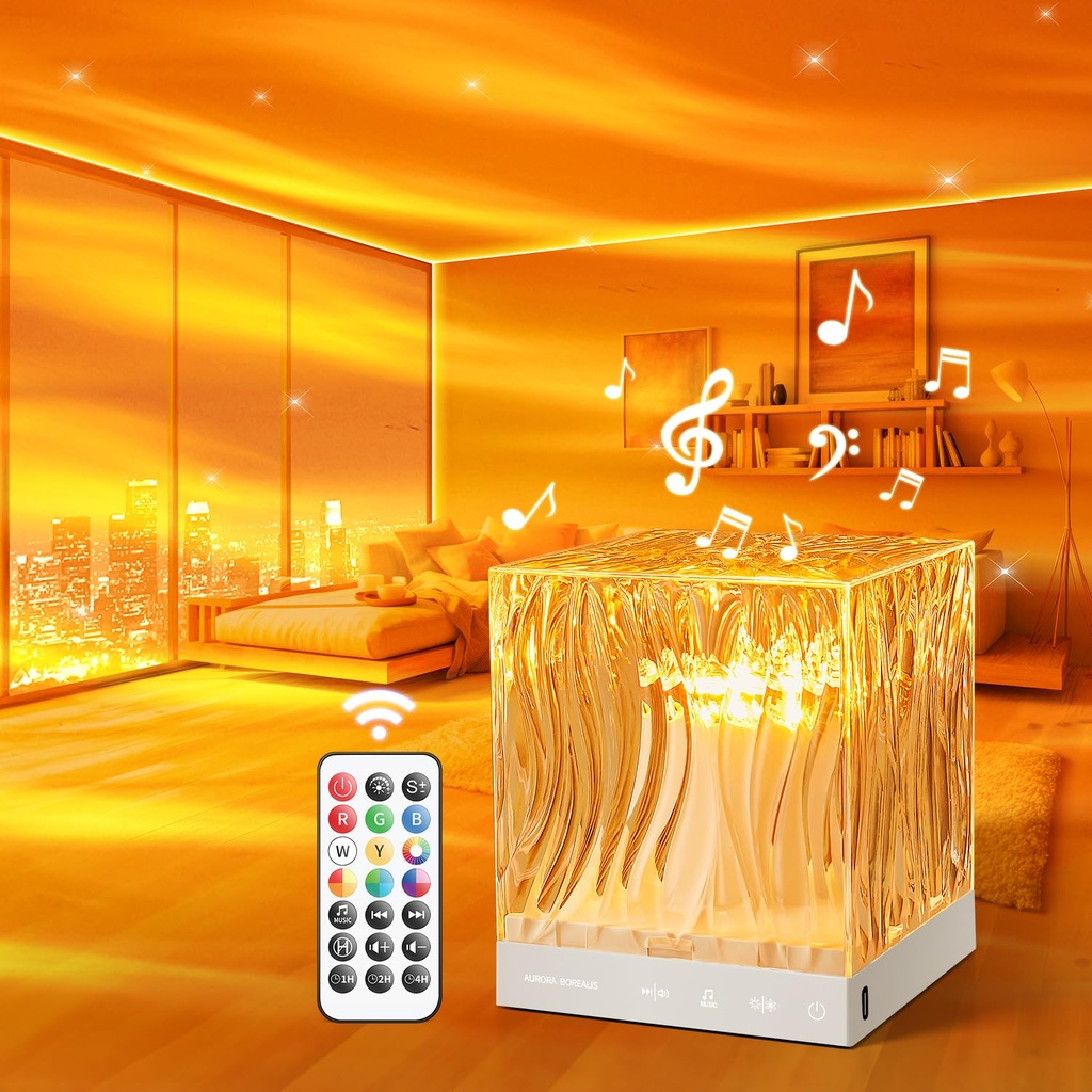 PIKOY Northern Lights Aurora Projector, 15White Noise 18Colors Lighting Galaxy Projector 