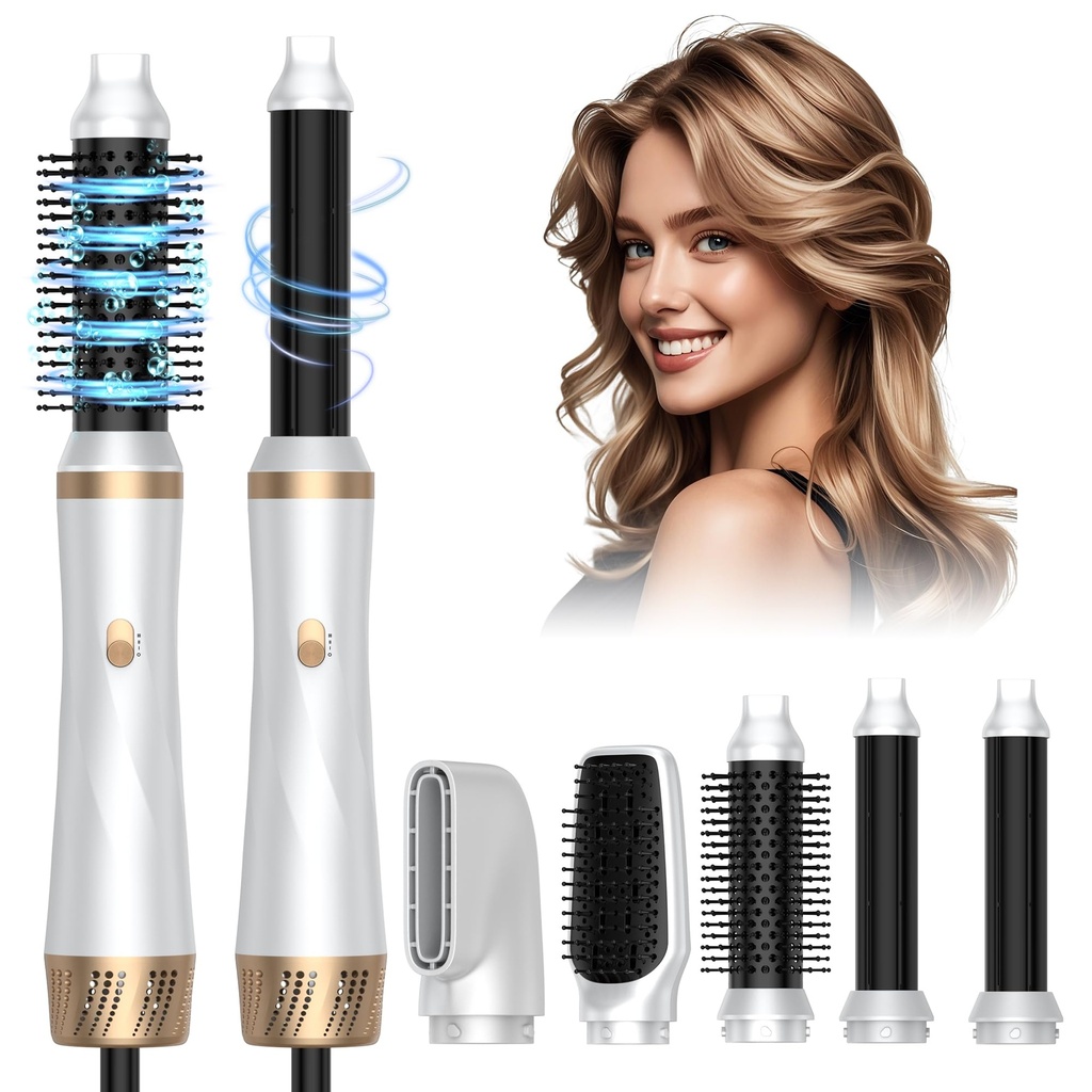 UMIGA 5 in 1 Air Styler Set, 1000W Hot Air Hair Dryer Brush with Negative Ion Technology