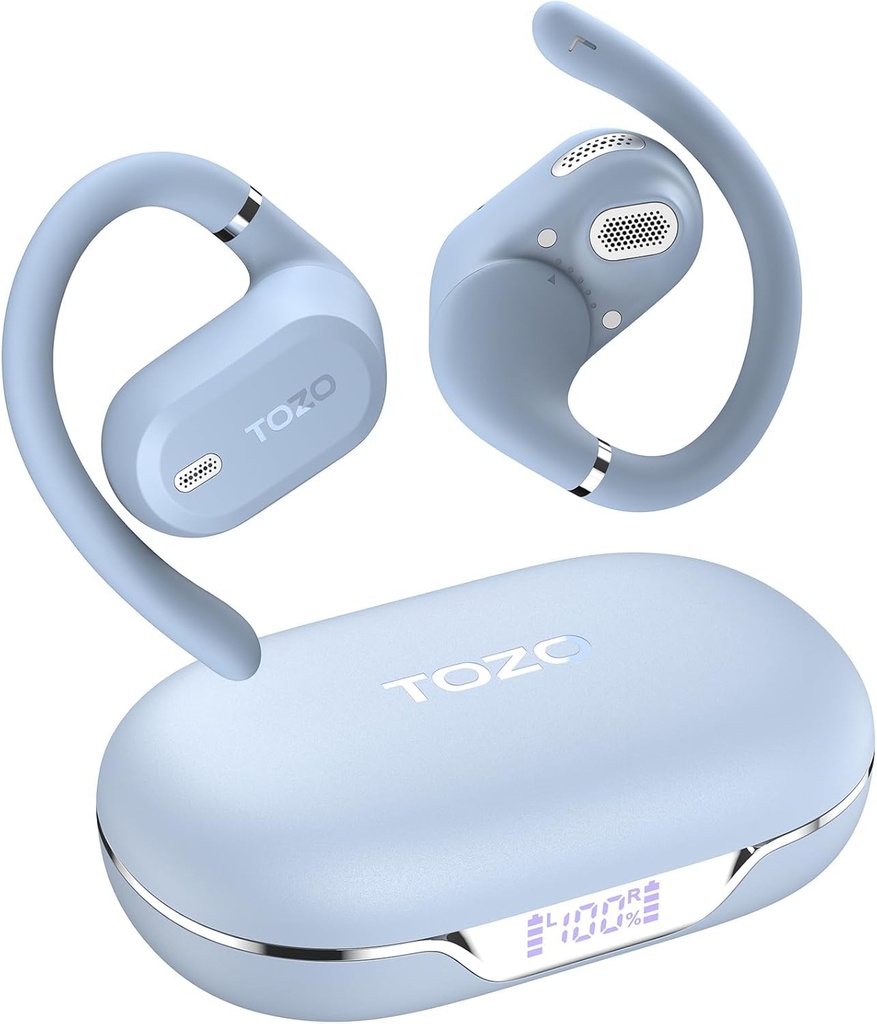 TOZO OpenWear Open-Ear Headphones, AI Translation Earbuds for 164 Languages, Bluetooth