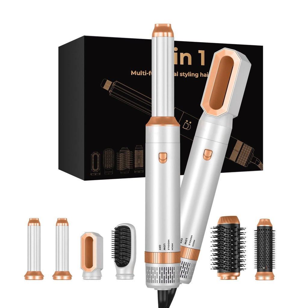 UMIGA Hair Styler 6 in 1, Air Styler Set with Ionic Hair Dryer,Auto Air Curler,Thermal Brush