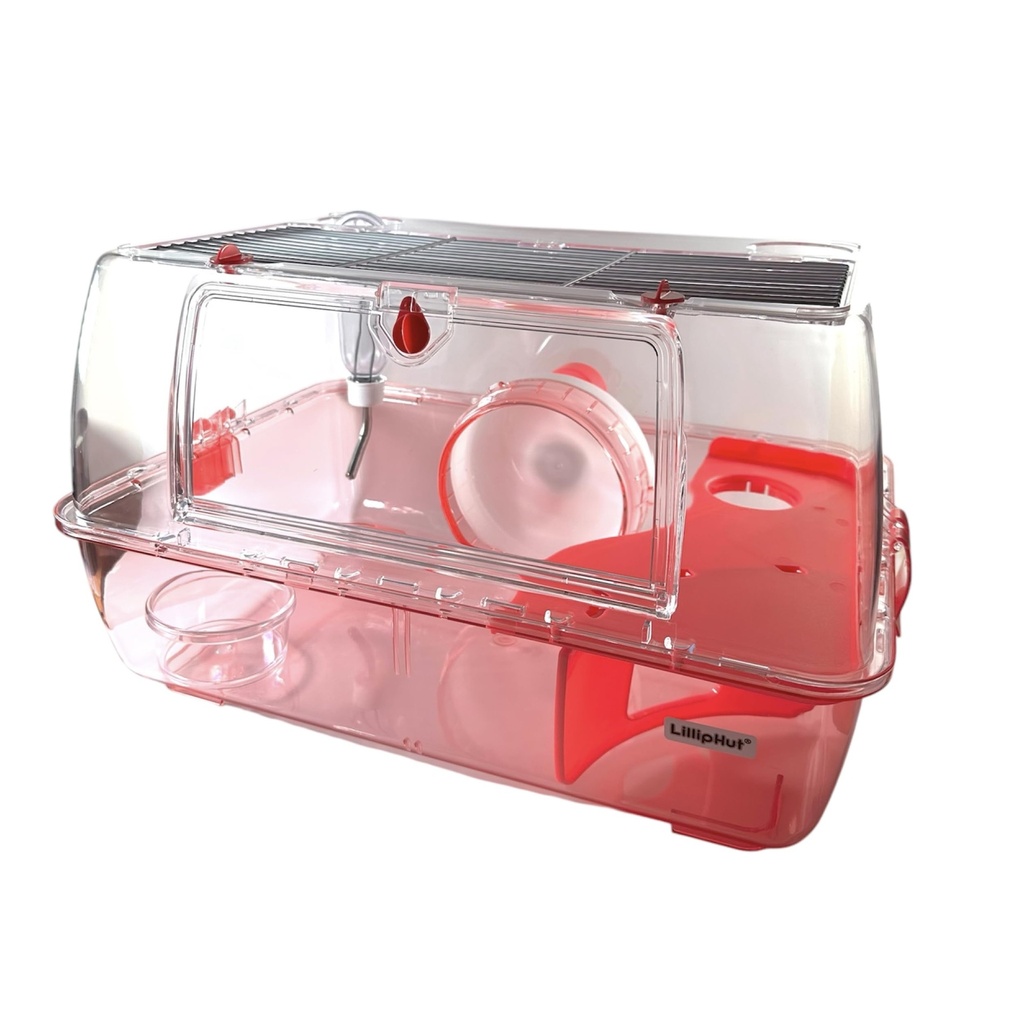 LillipHut Hamster Cage Small Animal Habitat with Accessories, Durable and Compact