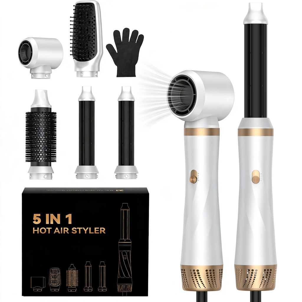 Magic Styler Air Styler Set, Hair Styler 5 in 1, Hair Dryer Brush with Curl, Straighten