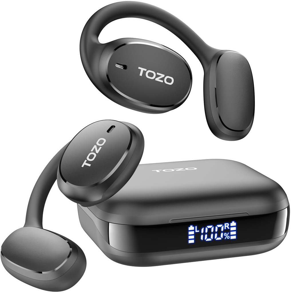 TOZO OpenEgo Open Ear Headphones, 5.3 Bluetooth Sport Headphones, AI Translation