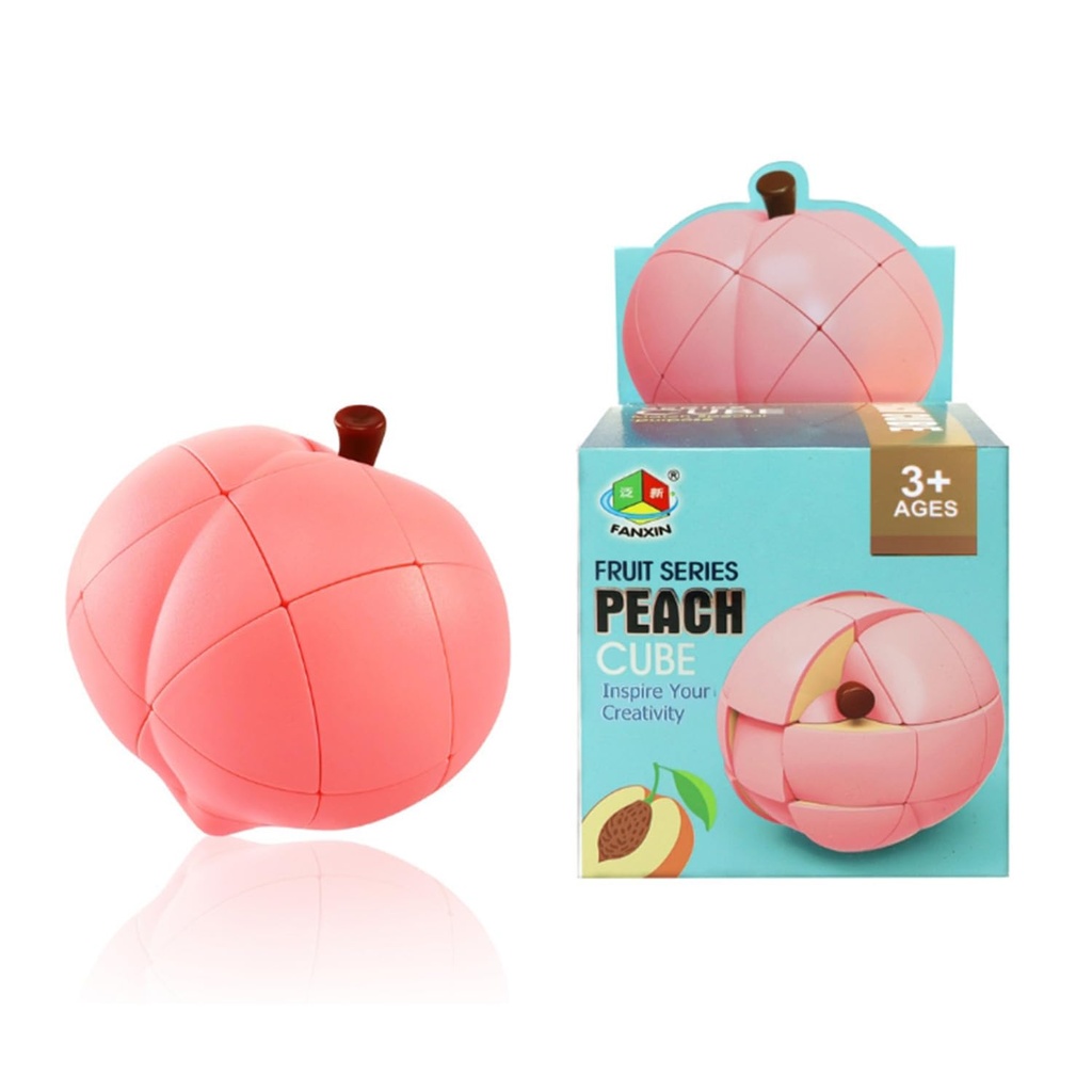 Speed CubeÂ´?Ã®3D Fruit Cube 3X3 Peach Shaped Magic Cube,1:1 Realistic Educational Toys Puz