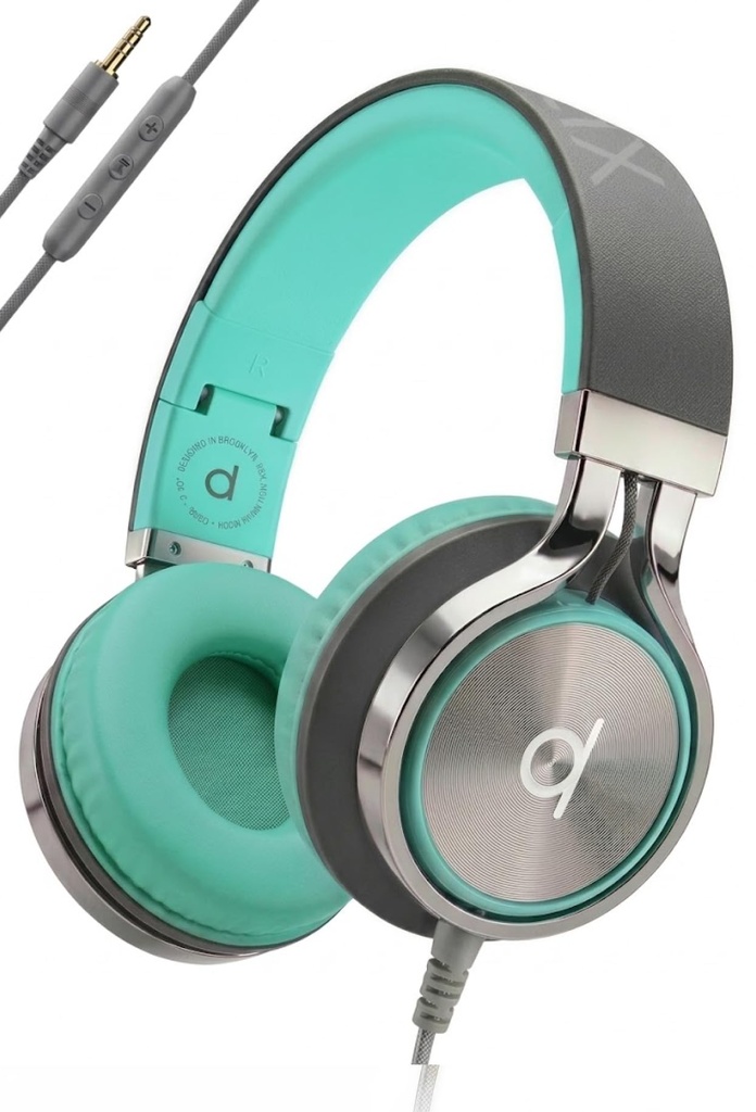 ARTIX CL750 Wired Headphones with Mic and Volume Control 90% Noise Cancelling Plug 