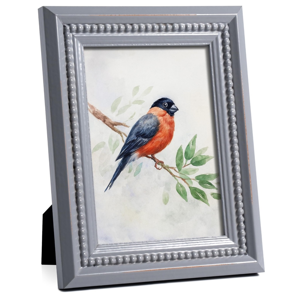 Afuly 7x5 Photo Frames Wooden Picture Frames Vintage Photo Frame 5x7 Picture Frame Beaded T
