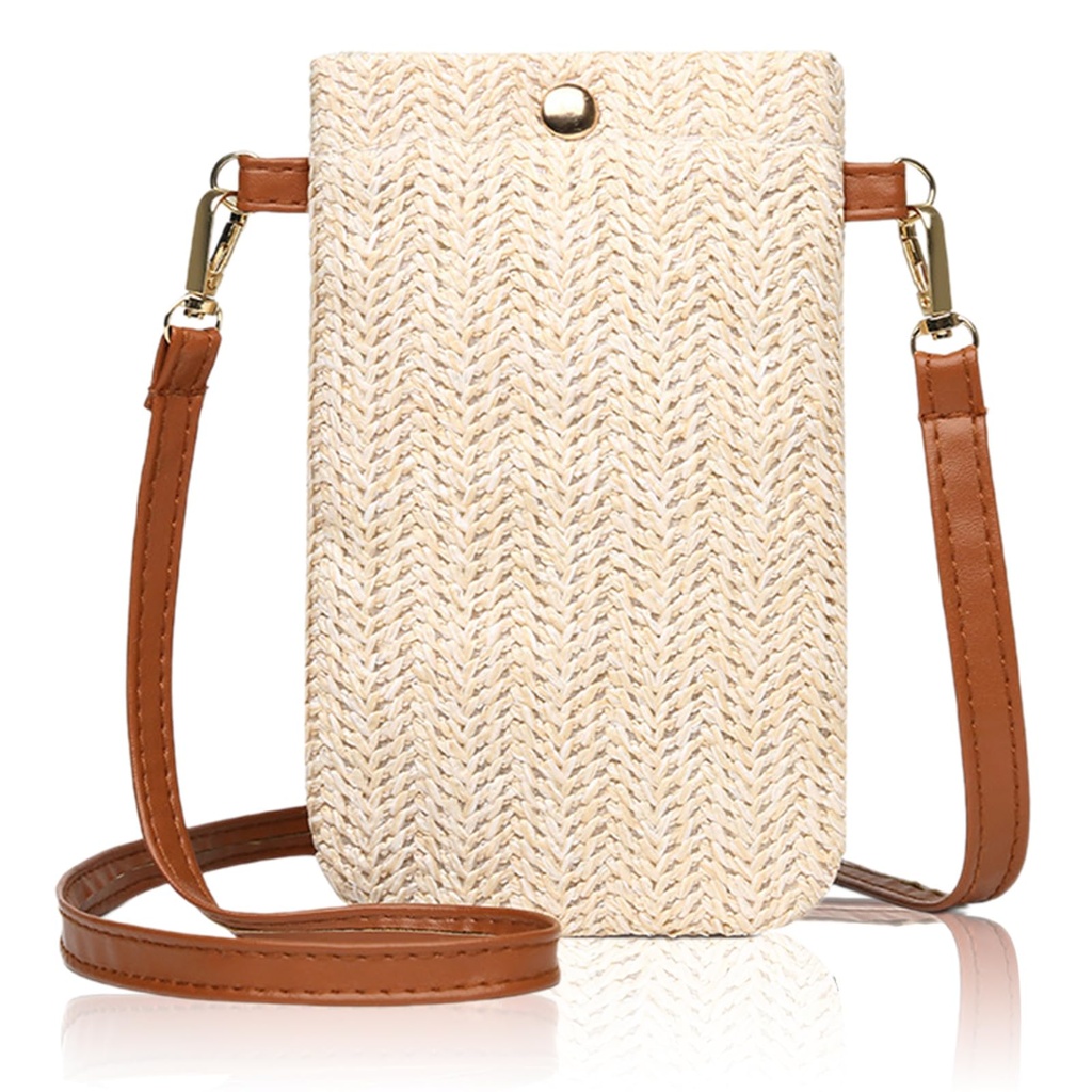 TUONYIS White Mini Shoulder Purse with Long Strap Mobile Phone Case for Hanging,Crossbody S