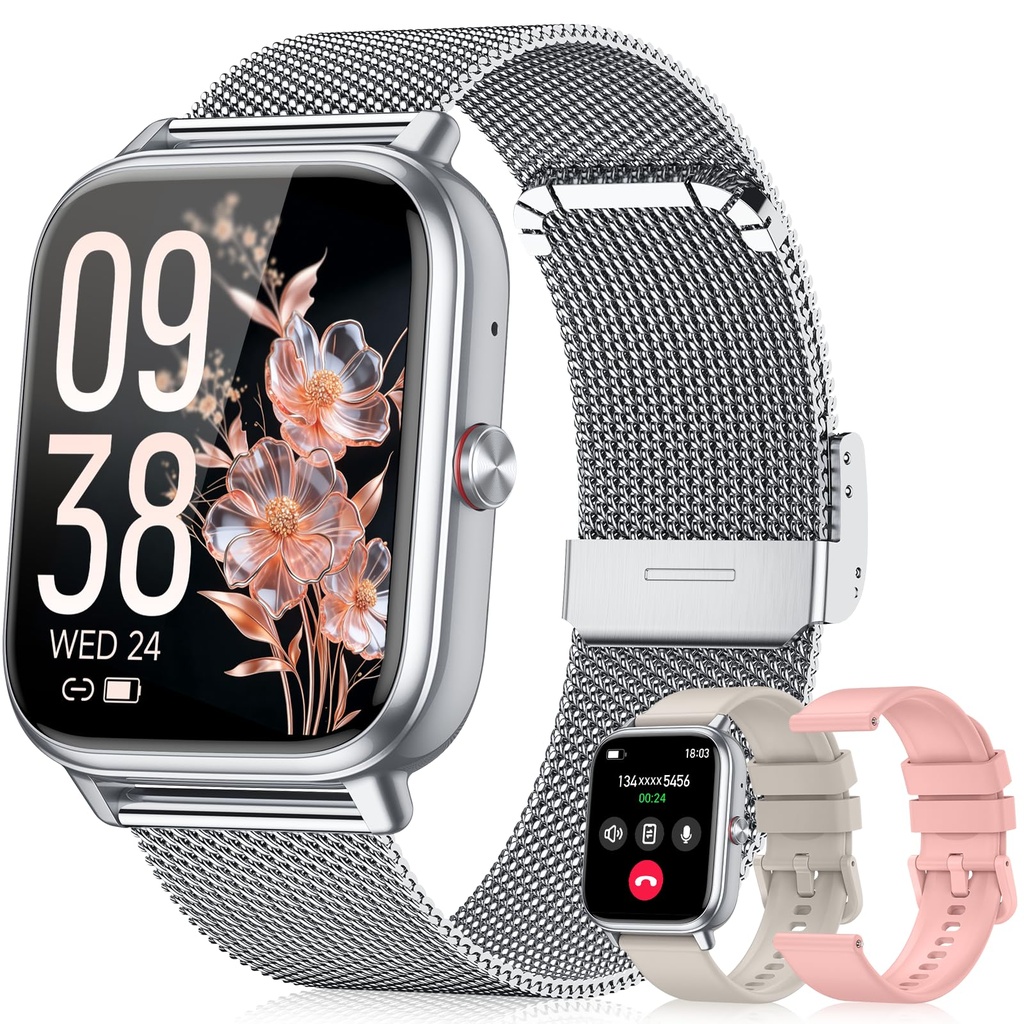 paybay Smart Watch for Women Men- 1000mAh Battery Answer/Make Call, Fitness Step Tracker