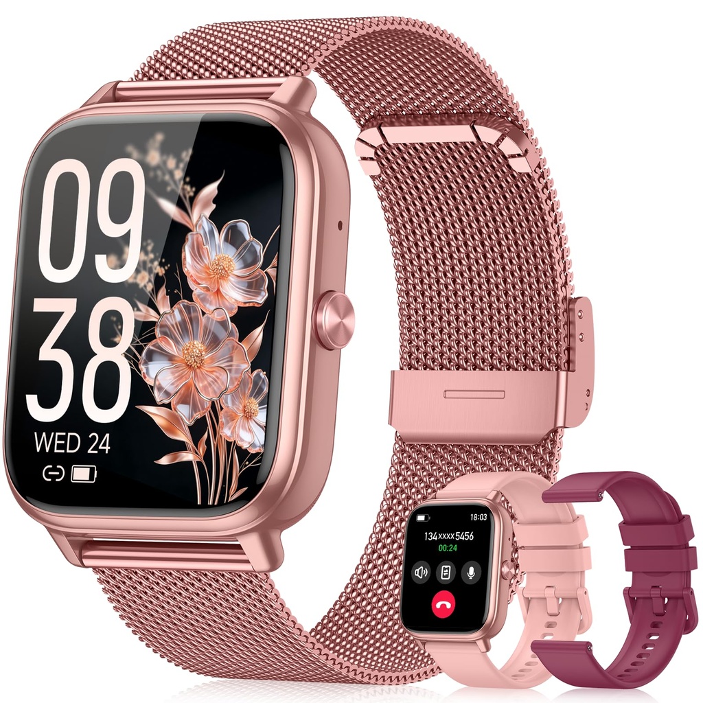 paybay Smart Watch for Women Men- 1000mAh Battery Answer/Make Call, Fitness Step Tracker Watch