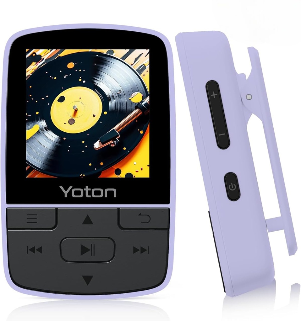 Yoton MP3 Player with Bluetooth 5.2, Mini Size, HiFi Music, with Sports Clip, Independent V