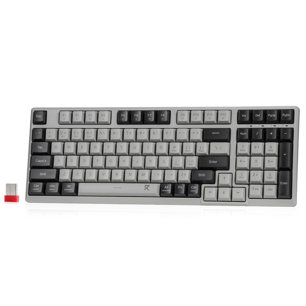 Redragon BK7114 Low-Profile Wireless Computer Keyboard, 98 Keys Slim Office PC Scissors Mec