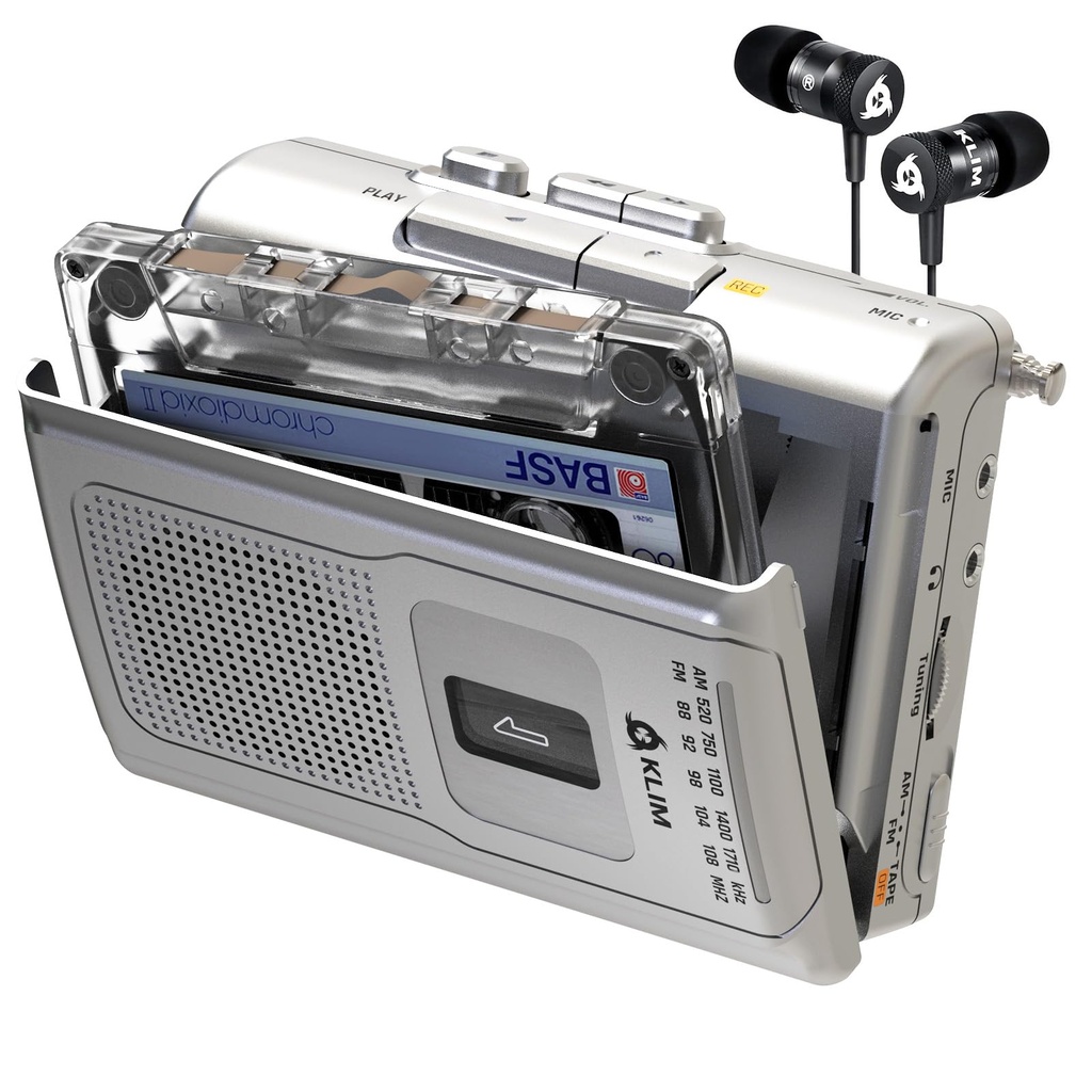 KLIM K8 Cassette Tape Player Portable - Cassette Recorder - New Version - AM/FM Player - Bu