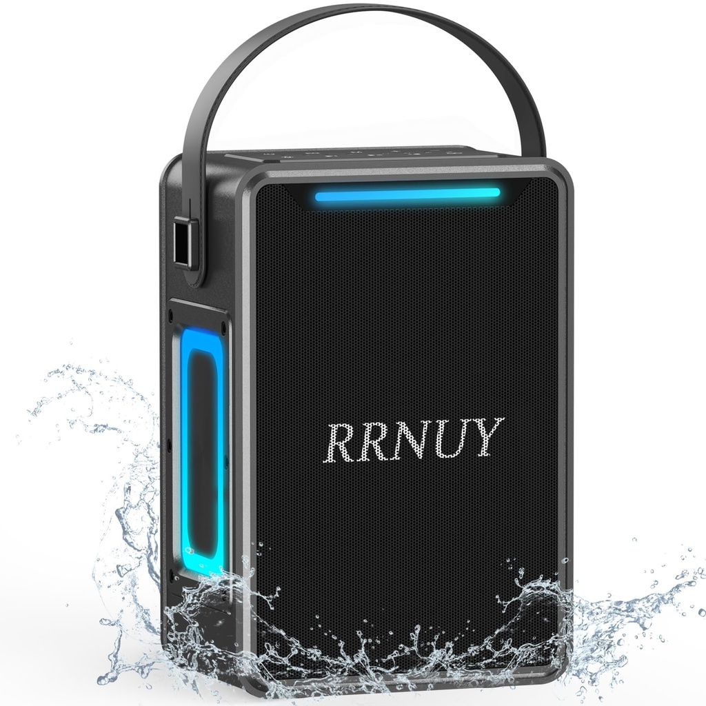 RRNUY Portable Bluetooth Speaker 60W IPX6 Waterproof Wireless Speakers with Deep Bass, TWS