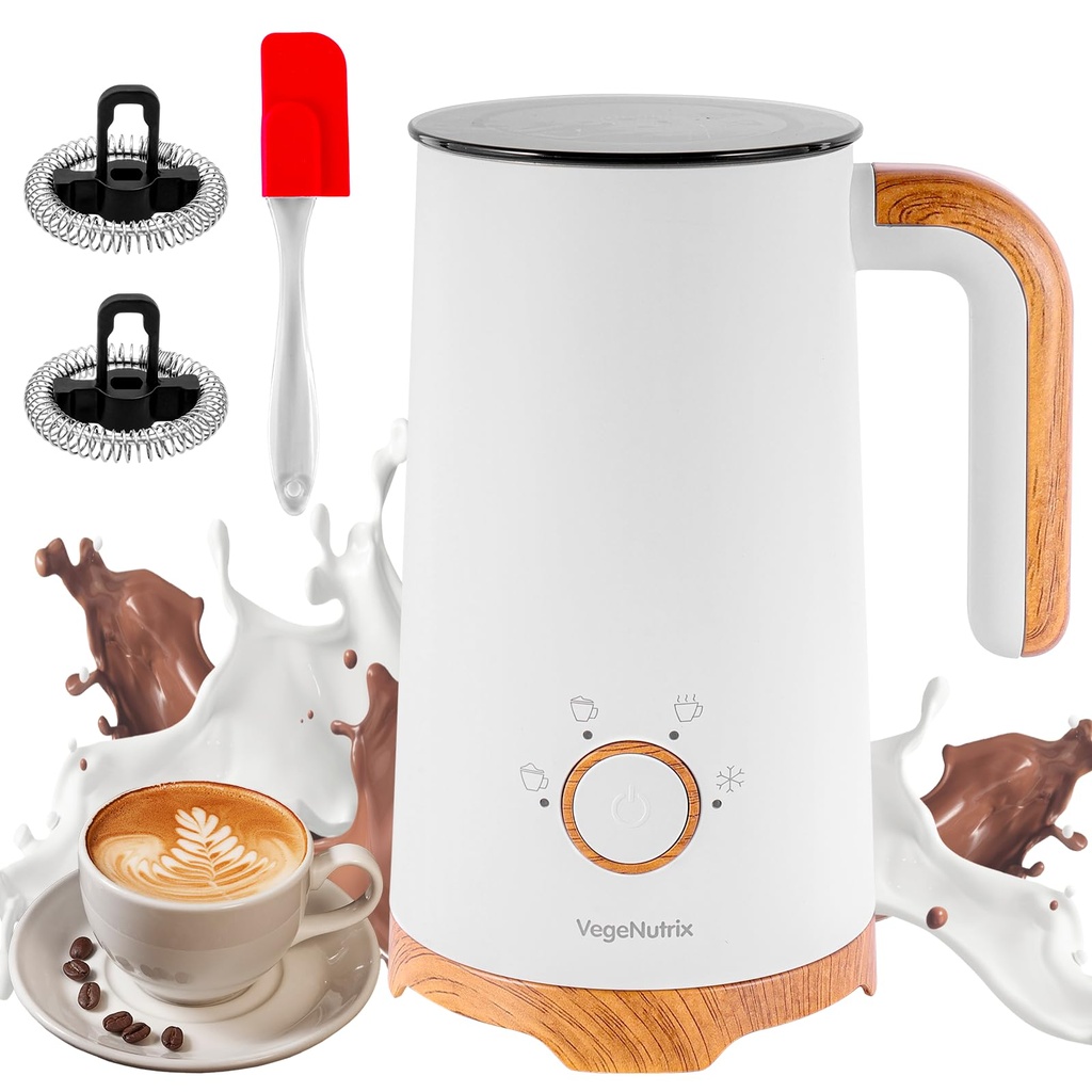 Milk Frother, Electric Milk Frother and Steamer 400W, Automatic Warm and Cold Foam Maker