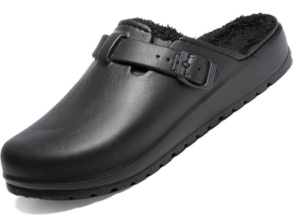 situkeke Ladies Fur Lined Clogs Mules Womens Winter Slippers Warm Comfy Slip On Mules House