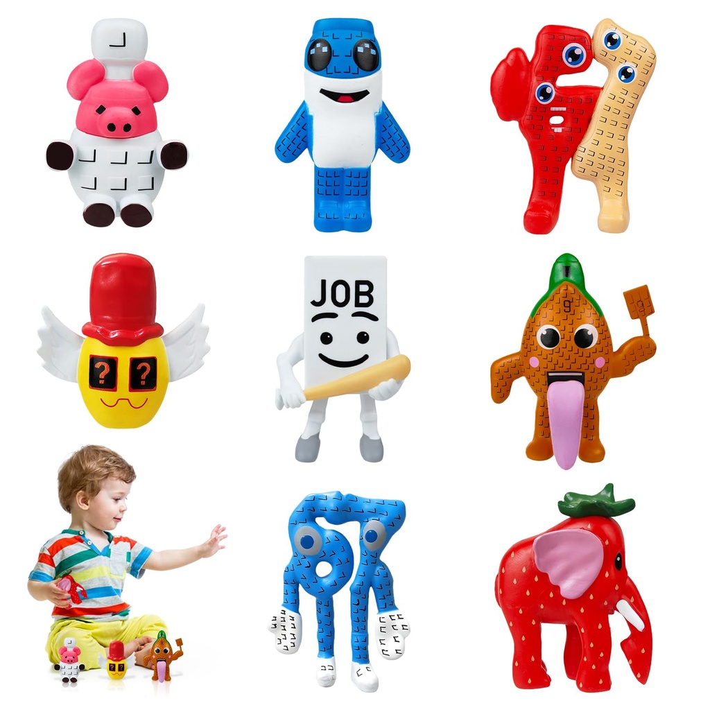 JIASHA 8PCS Italian Steal A Brainr0t Figures Toys Set,Brain Rot Figures Toys,Brainr0t 67 To