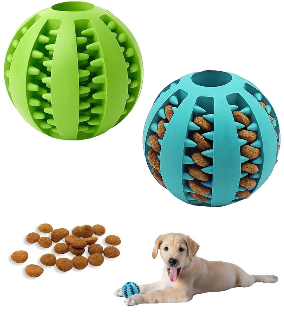 HZYUEKUN Pet Dog Chewing Ball, 7cm Pet Food Grinding Tooth Rubber Toy, Interactive Enrichme