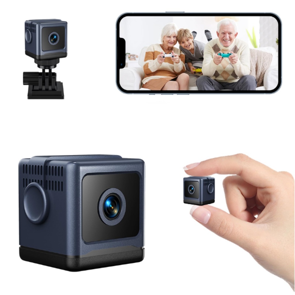 Vtizikl 4K HD Mini WiFi Hidden Camera - Wireless Indoor Security Cam with Night Vision/Moti