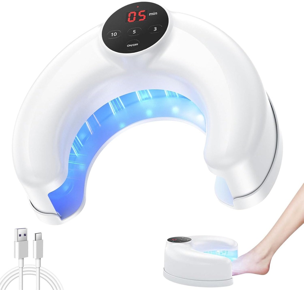 Nail Fungus Laser Device, Rechargeable Nail Fungus Cleaning Device for Multiple Toenail wit