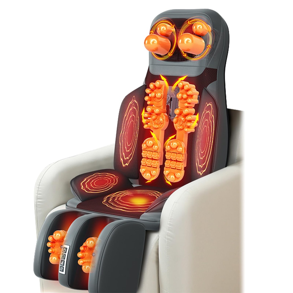 Full Body Massage Mat, Muscle Relaxation Massage Pad with Waist Airbag, Remote Control Heat