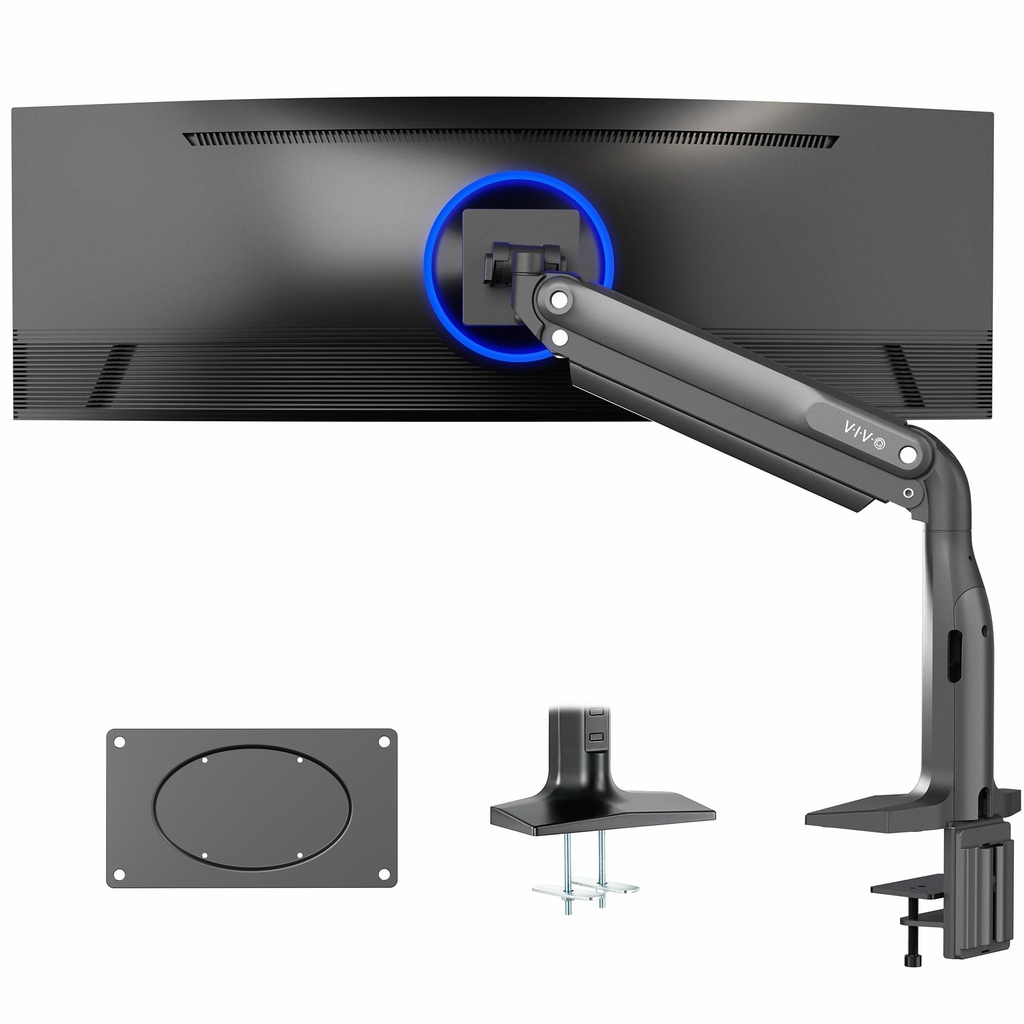 VIVO Aluminum Ultrawide Monitor Stand, Classic, Fits up to 49 inch Computer Screens, Single