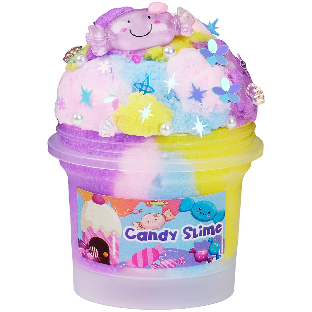 Rainbow Cloud Slime, Super Drizzly & Non-Sticky Premade Slime, Slimes Party Favors for Kids