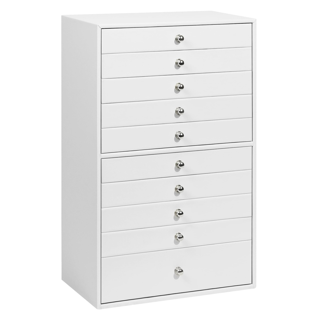 KILHS Jewellery Box, Jewellery Organiser with 10 Drawers, 10-Tier Large Jewelry Box, Can