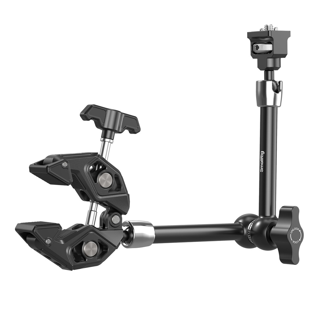SMALLRIG Magic Arm Crab Claw Clamp, with Anti-Deflection Retractable Pin, 1.5kg Load Capaci