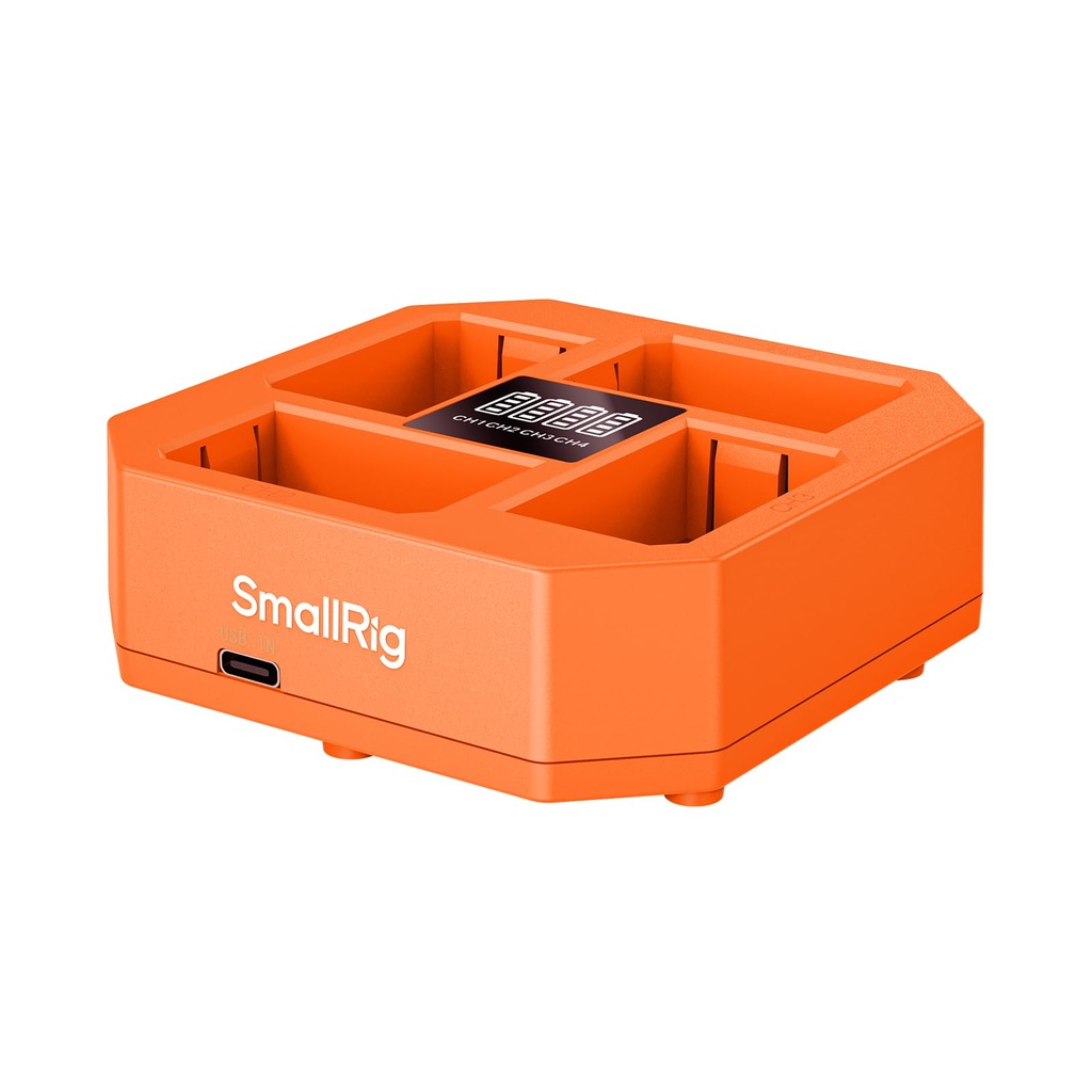SMALLRIG 4-Slot Charger for Sony NP-FZ100 Battery, with PD 60W Fast Charge, LED Status, for