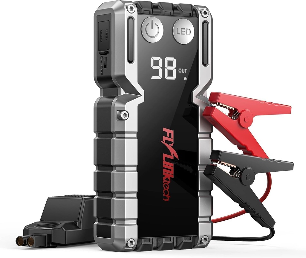 5000A Car Jump Starter, Jump Starter Power Pack Car Battery Emergency Starter Battery Boost