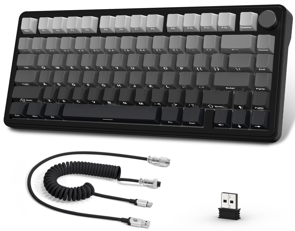 A.JAZZ x ATTACK SHARK X85 Gasket Mechanical Keyboard,75% Wireless Gaming Keyboard with Knob,