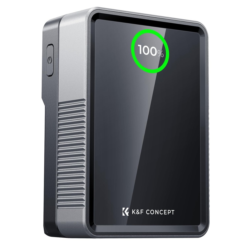 K&F CONCEPT V Mount Battery 50Wh 3400mAh, Mini V Lock Battery with PD 65W Fast Charging