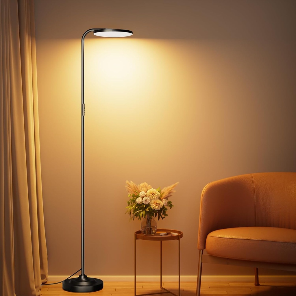 SIBRILLE 36W LED Floor Lamp, Super Bright Standing Lamp, Modern Stepless Dimmable Torchiere