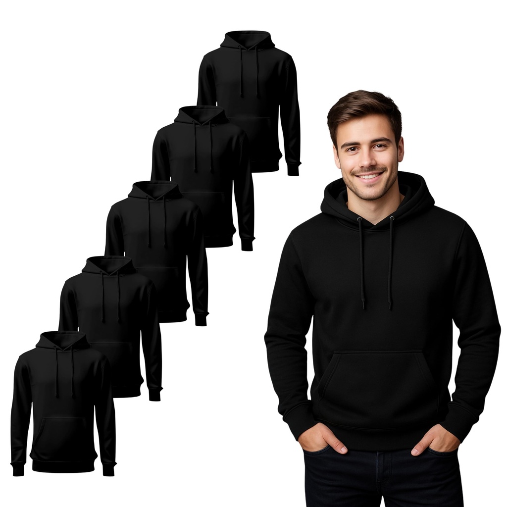 Black Hoodies For Men & Women UK - Unisex Plain Work Jumpers For Men and Women - Workwear 4XL