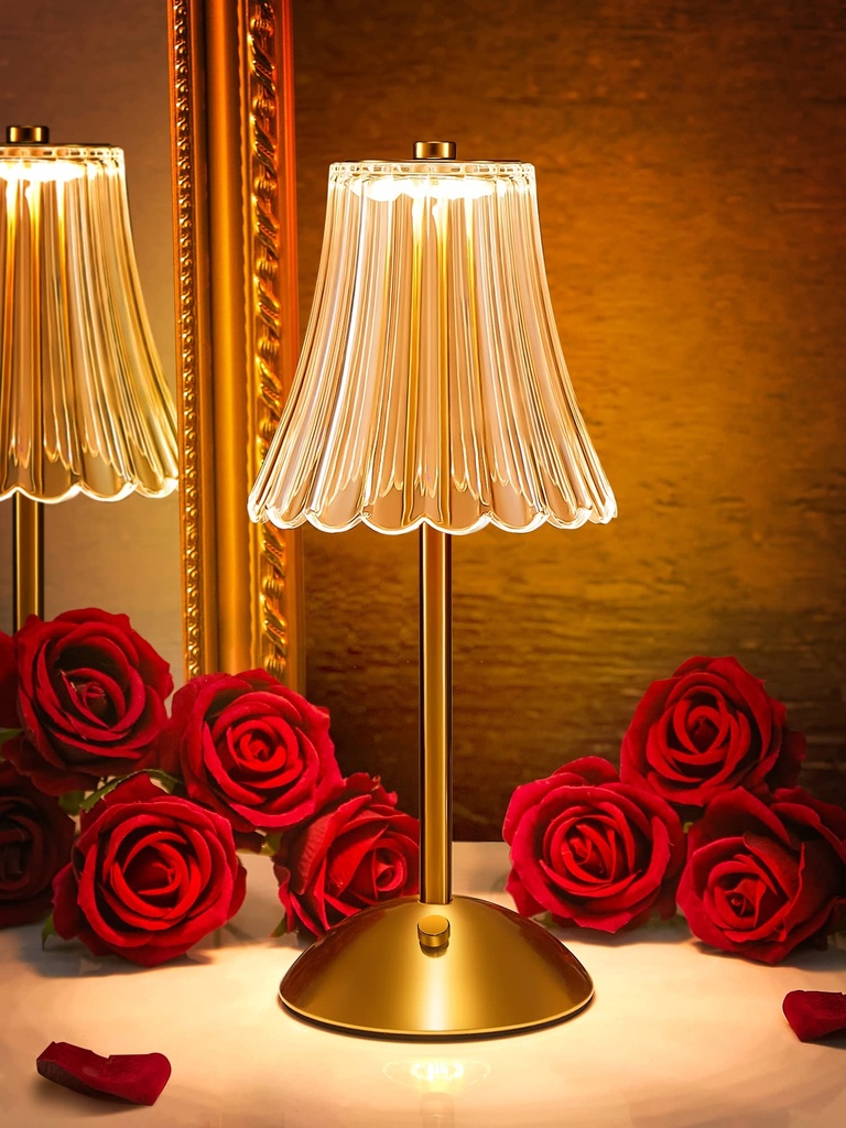 One Fire Bedside Lamps Set of 2,Dimmable+3 Colors Bedside Lamp Table Lamp for Bedroom, Touc
