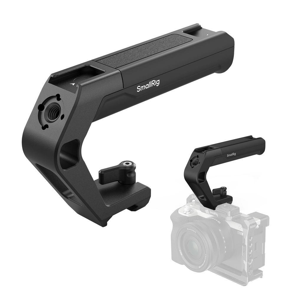 SMALLRIG Lightweight NATO Clamp Top Handle, Tiny Camera Top Grip Only 119g, Handgrip