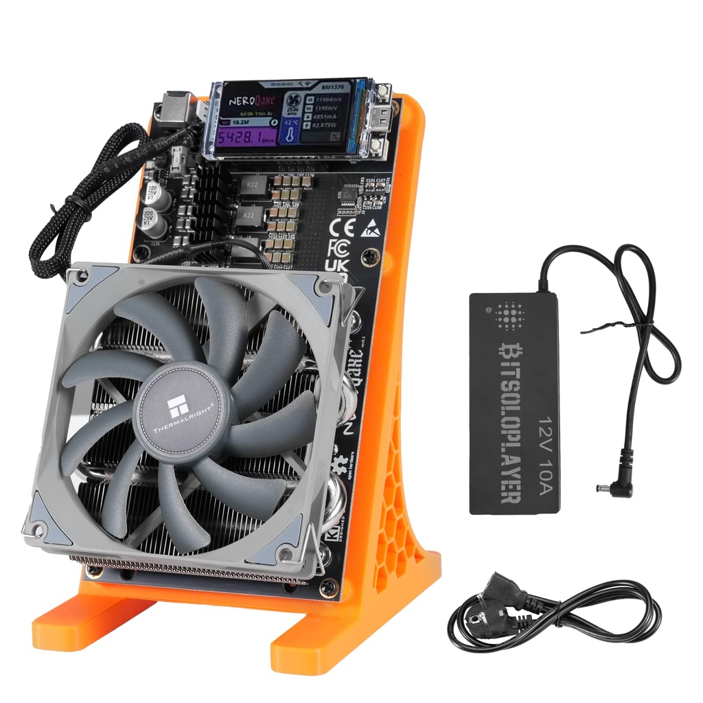 XTVTX NerdQaxe++ 4,8TH/s Bitcoin Miner, Solo Bitcoin Miner Lottery Machine with Power suppl