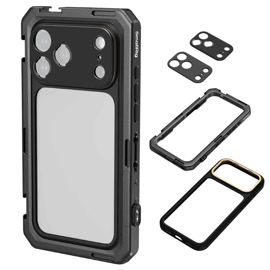 SMALLRIG Mobile Video Cage for iPhone 17 Pro, Case With T-mount Lens Backplate
