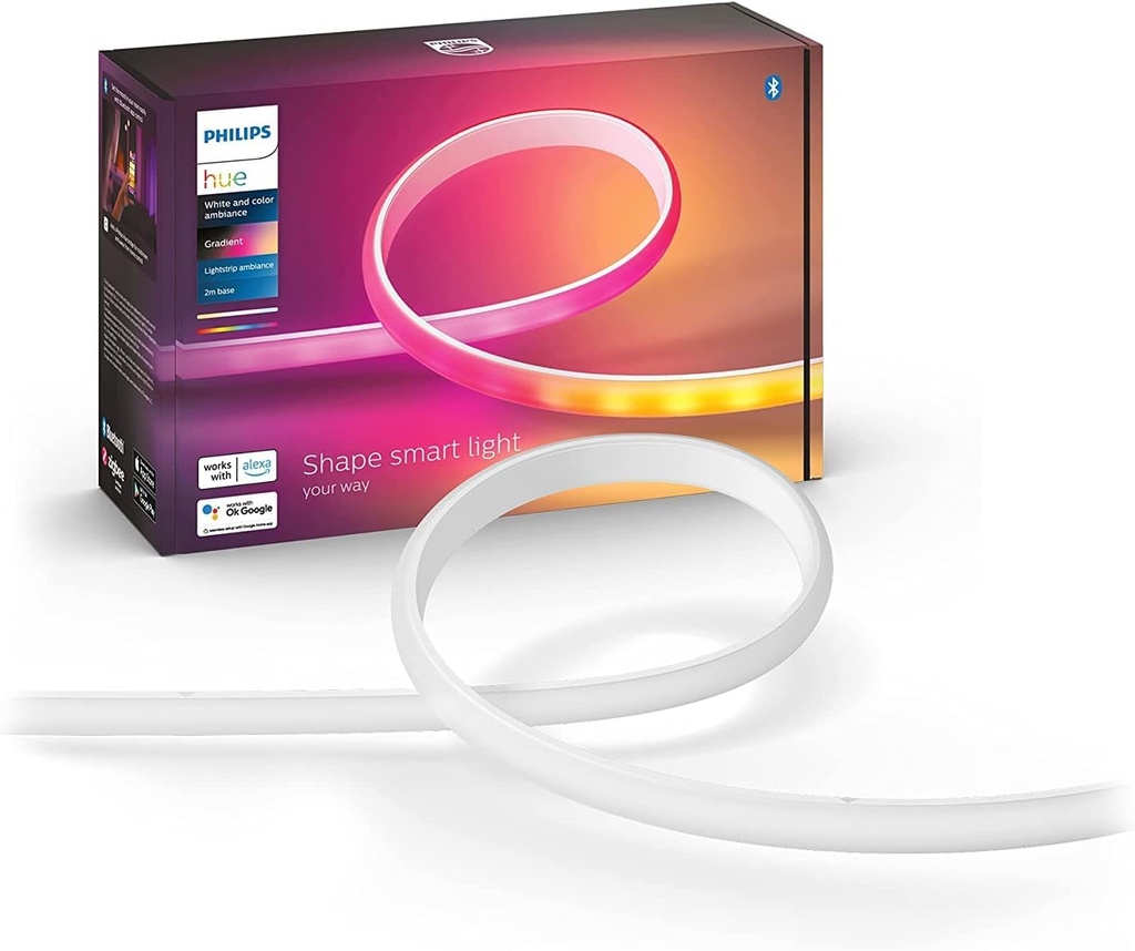 Philips Hue Gradient Light Strip 2m, for Syncing with Entertainment, Media and Music, Smart