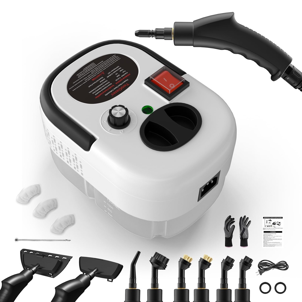 Steam Cleaner, Portable Steamer for Cleaning, 15S Fast Heating Car Steamer, 1.2L Water Tank