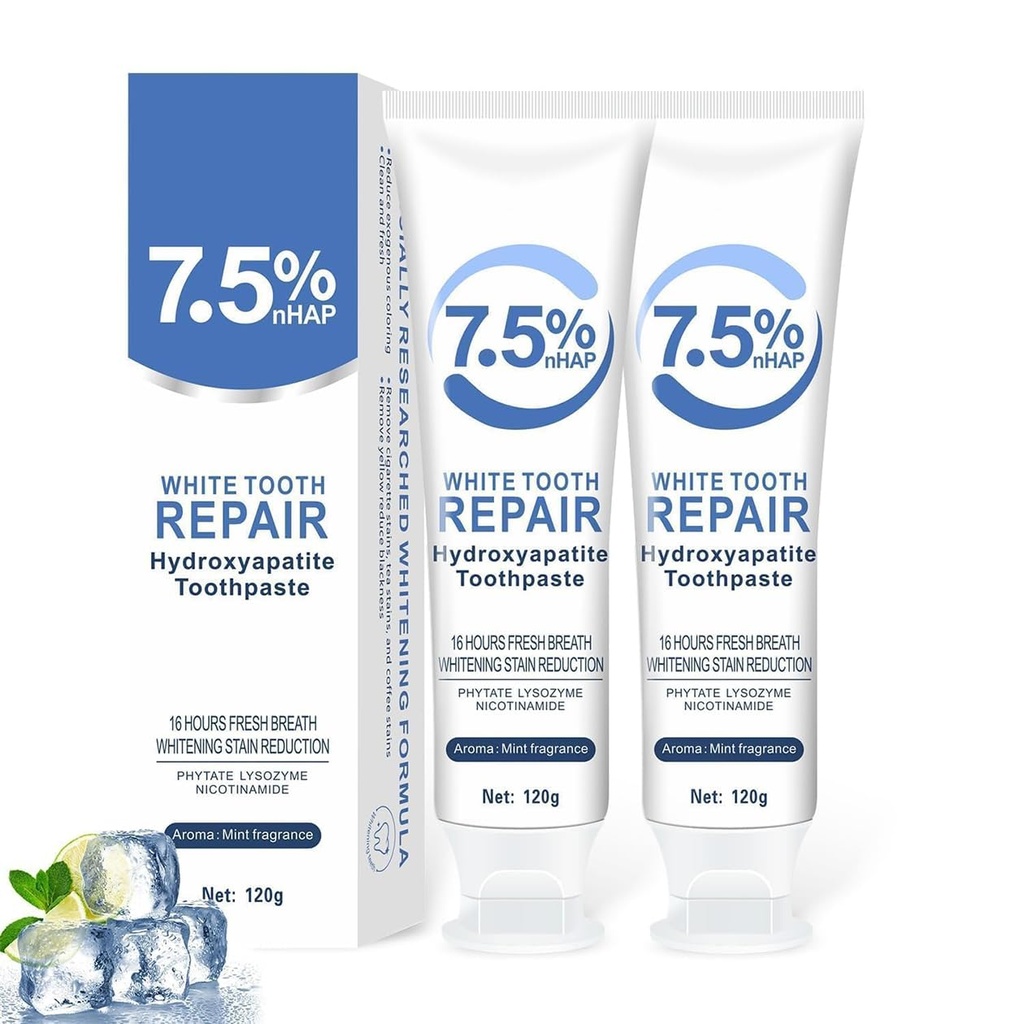 7.5% Hydroxyapatite Toothpaste UK Fluoride Free Toothpaste Enamel Protection for Sensitive T