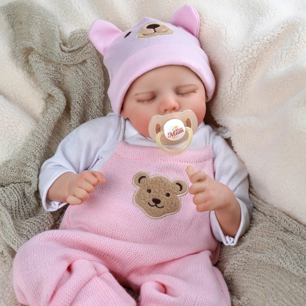 JIZHI Reborn dolls - 17-Inch Handmade Realistic Baby Dolls Soft Cloth Body with Toy Accessories