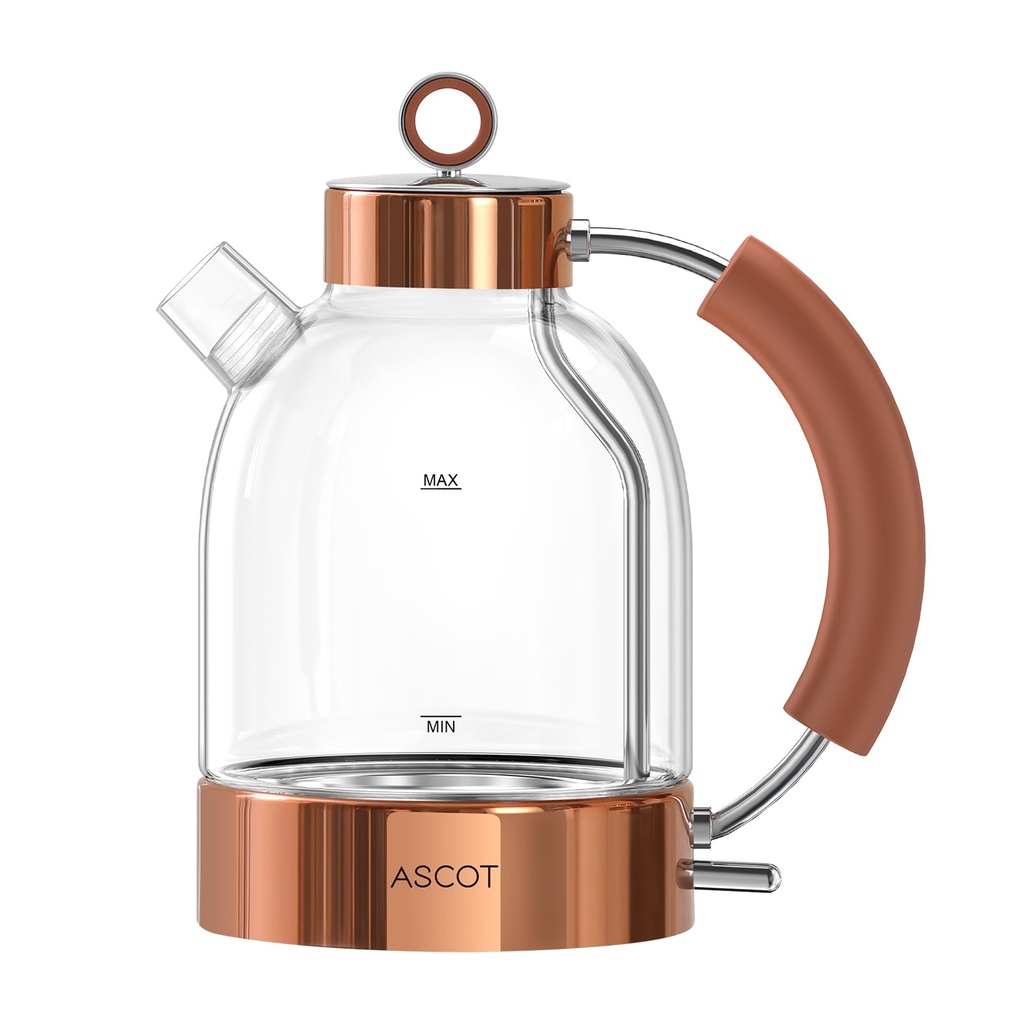 ASCOT Electric Kettle, Glass Electric Tea Kettle, Gift for Man/Women/Family, 1.5L Glass Tea