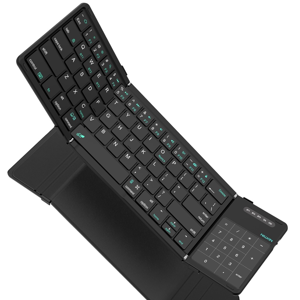Nillkin Foldable Bluetooth Keyboard Folding with Touchpad & Number Pad, Portable