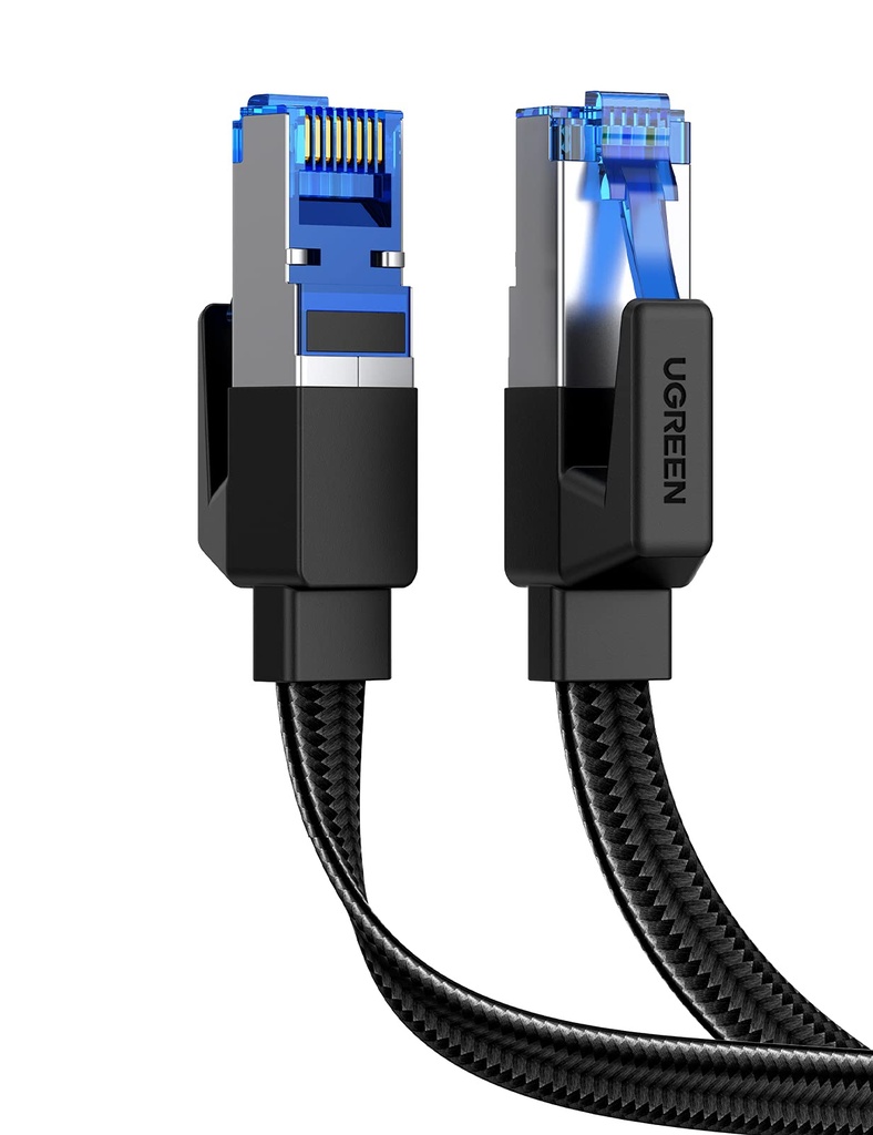 UGREEN Ethernet Cable 5M, Cat 8 Internet Cable Flat High-Speed 40Gbps 2000Mhz Network Cable