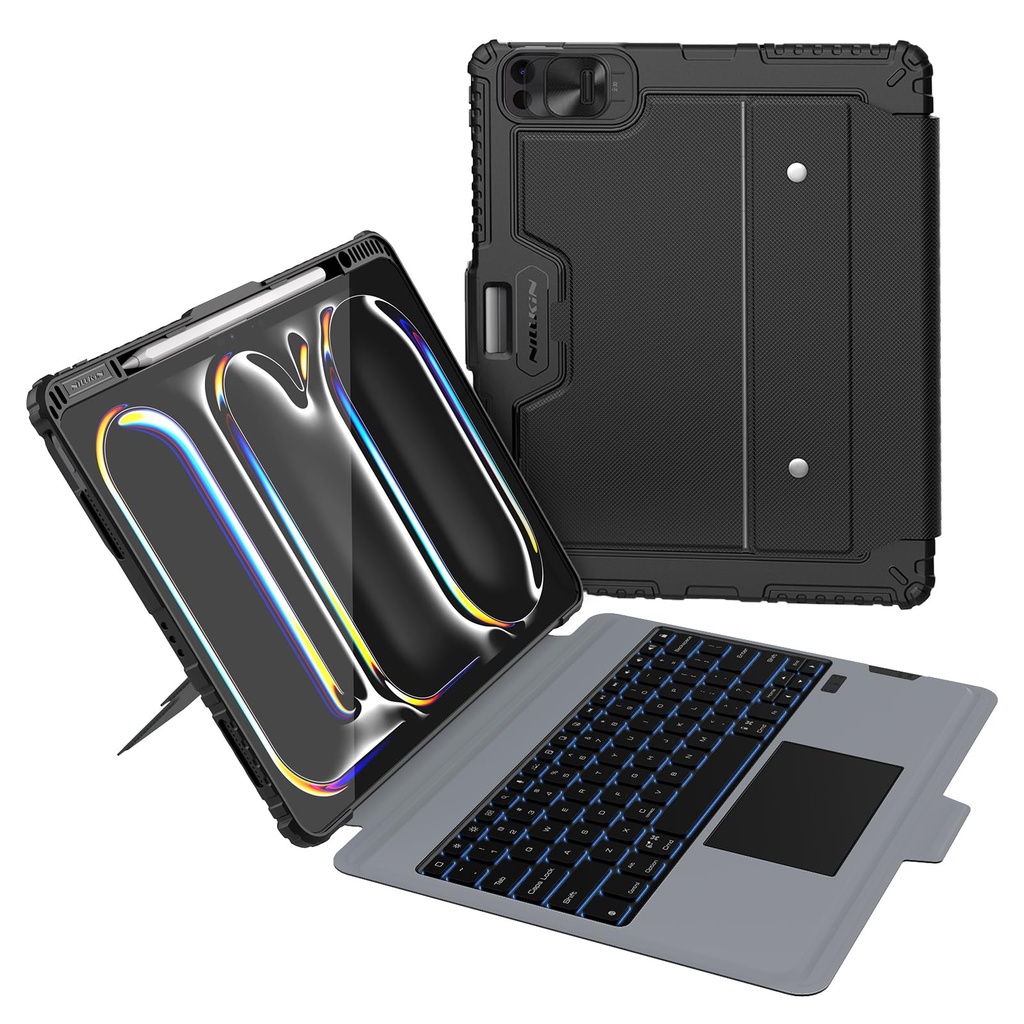 Nillkin iPad Pro 13 Inch Case with Keyboard (M5 2025/M4 2024), Heavy Duty Protection