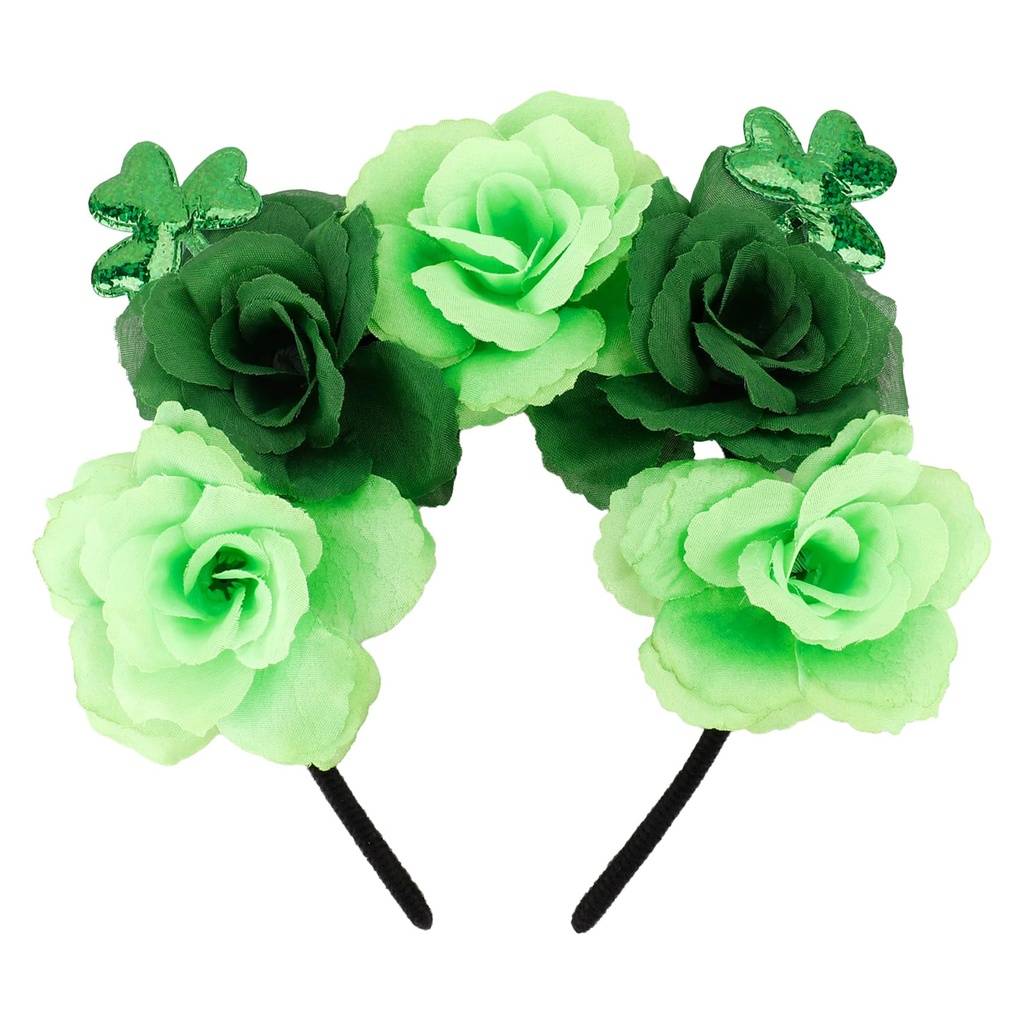Luktastic St Patricks Day Headwear, Irish Gifts, Saint Patrick's Day Green Flower Shamrock