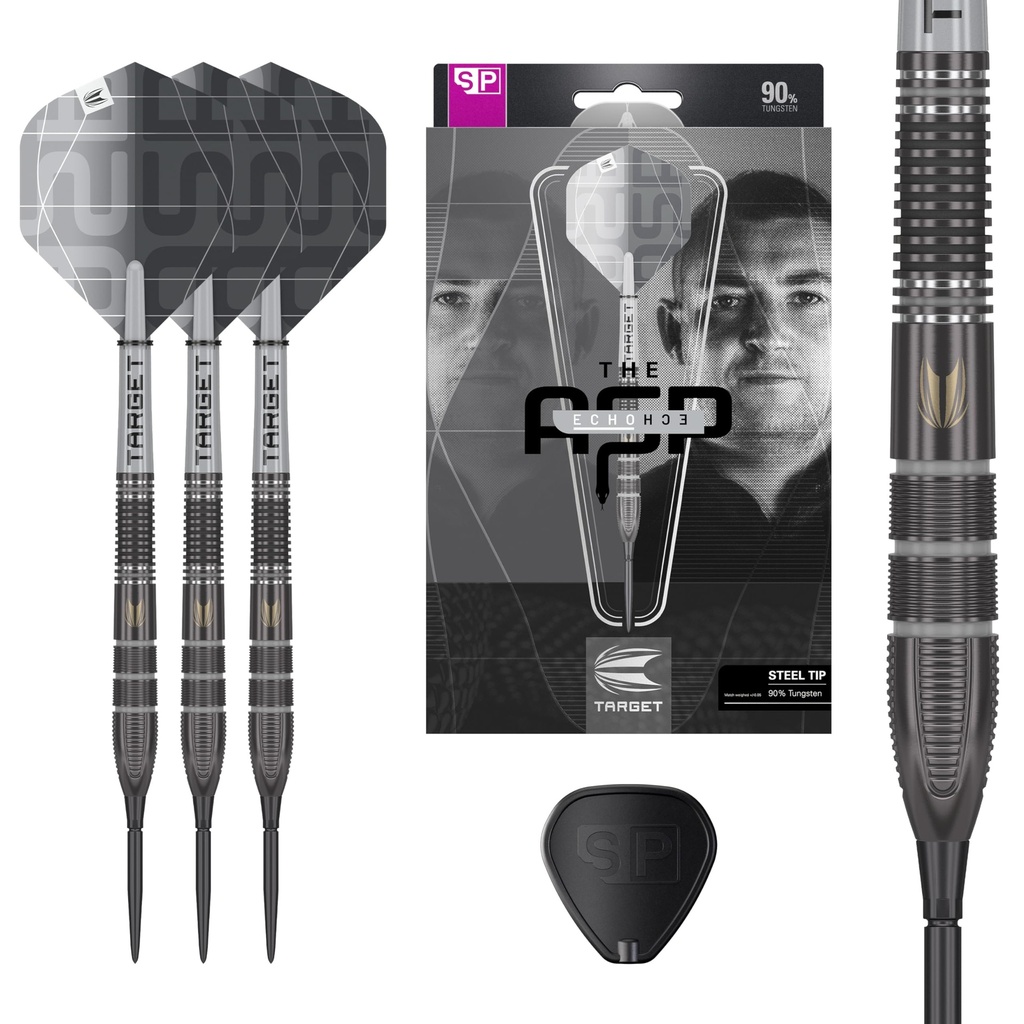 Target Darts Nathan Aspinall x ECHO 90% Tungsten Steel Tip Swiss Point Dart Set Ã¢Â€Â“ 23G