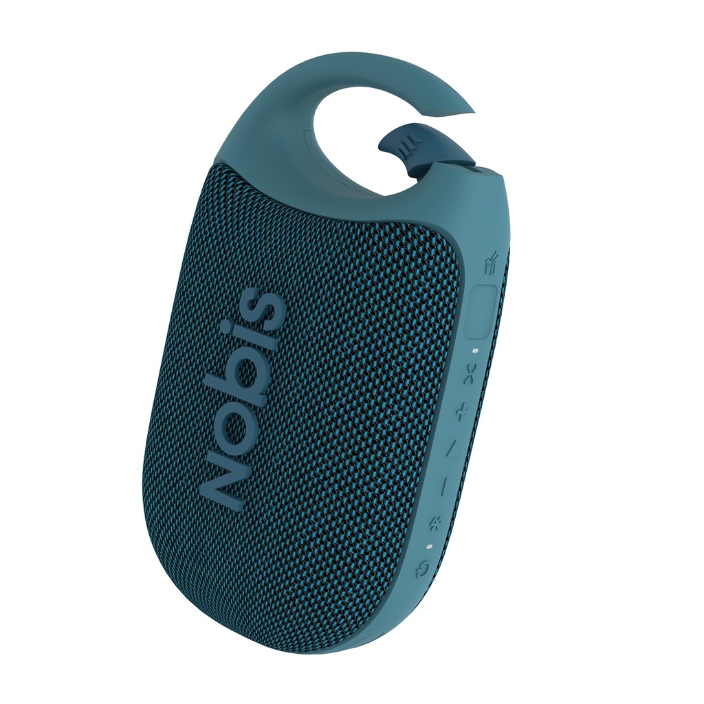 NOBIS Clip N1 Portable Bluetooth Speaker with App, Beat Mode, Up to 24H Playtime, IP68 Wate